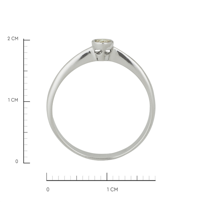 Кольцо из золота 585 пробы c бриллиантом, Л 6301 8522 за 19120