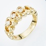 Кольцо из желтого золота 585 пробы c 3 бриллиантами 130319 фото 1
