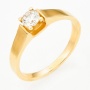 Кольцо из желтого золота 585 пробы c 1 бриллиантом Л12068608 фото 1