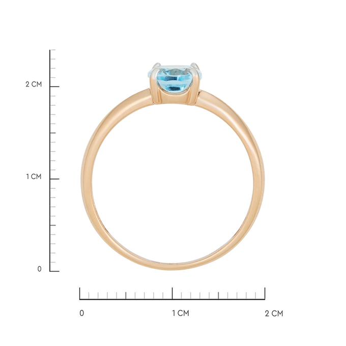 Кольцо из золота 585 пробы c топазом, Л 4710 5679 за 19520