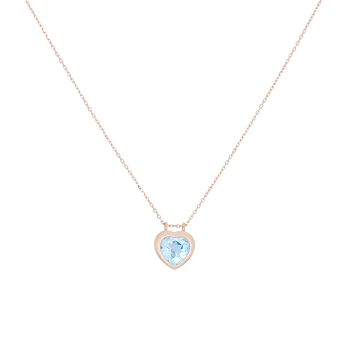 Колье из золота 585 пробы c топазом