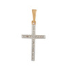 Подвеска-крестик из золота 585 пробы с бриллиантами