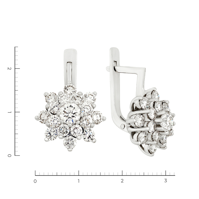 Серьги из золота 585 пробы c бриллиантами, Ц О007 1012 за 250000