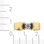 Кольцо из комбинированного золота 585 пробы c 1 бриллиантом 091974 фото 4