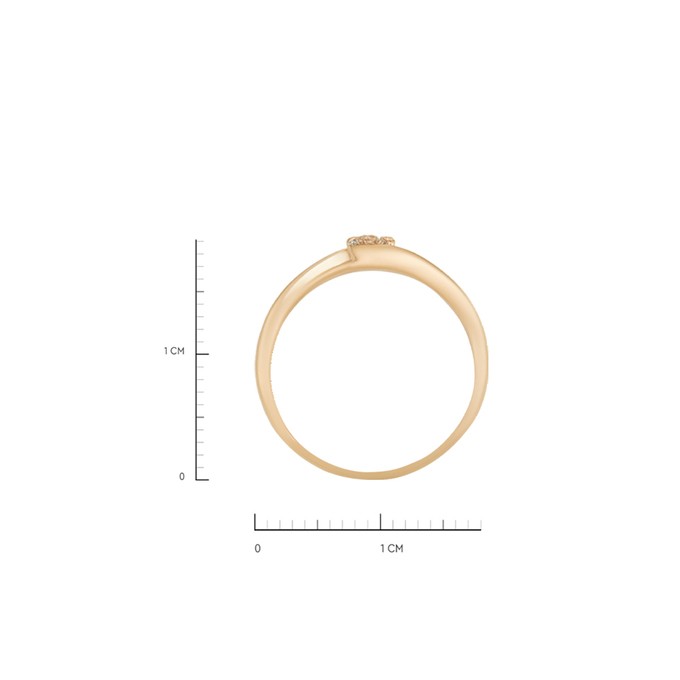 Кольцо из золота 585 пробы c бриллиантом, Л 2811 6283 за 13520