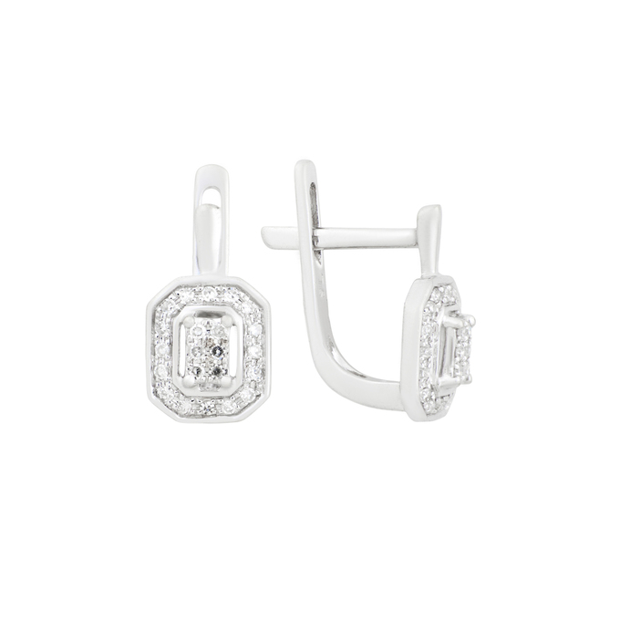 Серьги из золота 585 пробы с бриллиантами, Л 4508 6364 за 28700