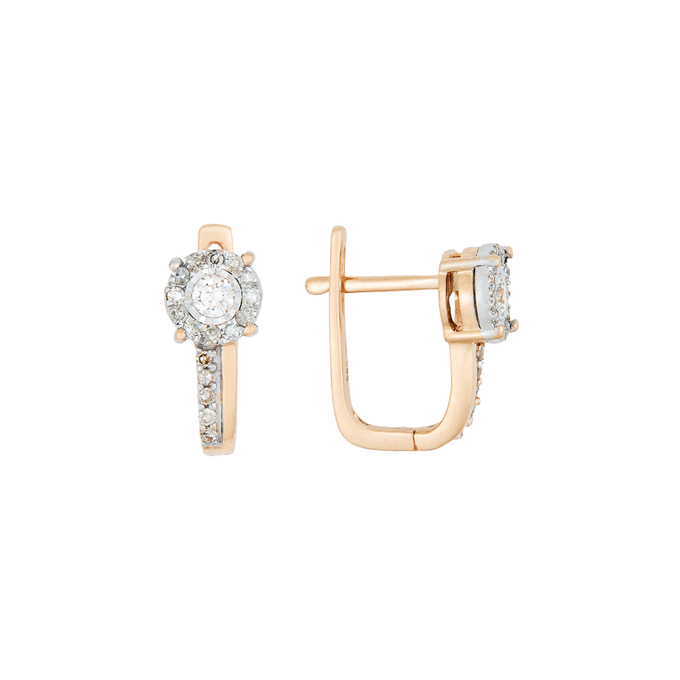 Серьги из золота 585 пробы c бриллиантами, Л 4507 8617 за 28720