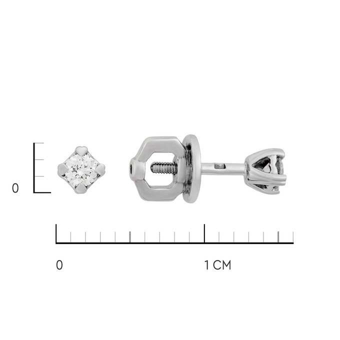 Серьги из золота 585 пробы с бриллиантами, Л 2812 8433 за 44800