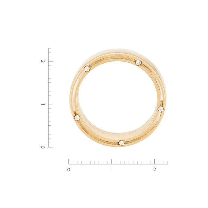 Кольцо из желтого золота 750 пробы c 10 бриллиантами, Л 3506 4298 за 180000