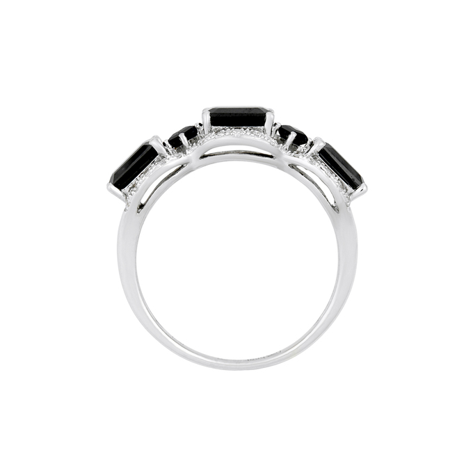 Кольцо из золота 585 пробы c корундами и бриллиантами, Л 2808 4729 за 32130