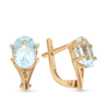 Серьги из золота 585 пробы c 2 топазами