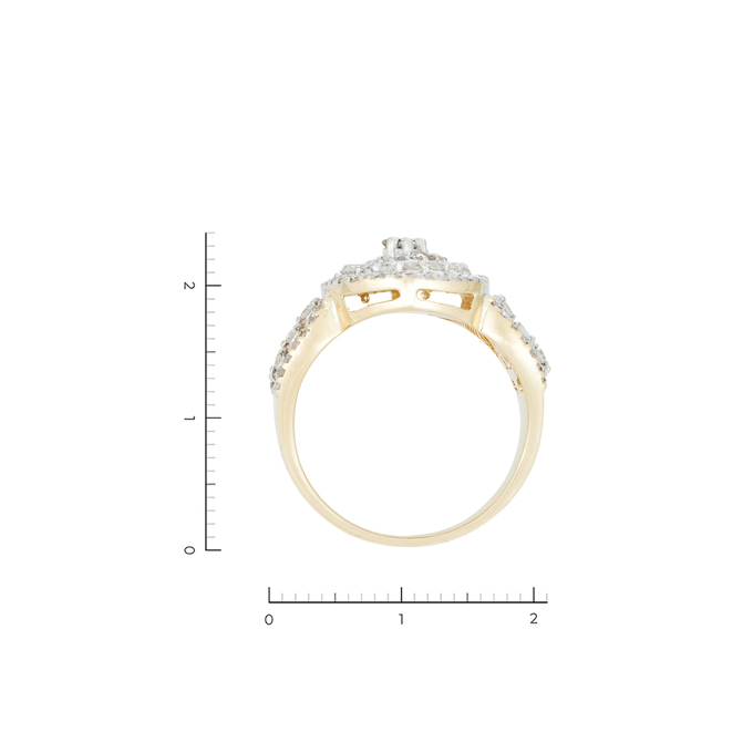 Кольцо из золота 585 пробы c 126 бриллиантами, Л 6200 2971 за 56720