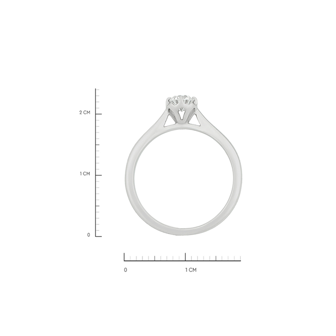 Кольцо из золота 585 пробы c бриллиантом, Л 3606 4961 за 109200