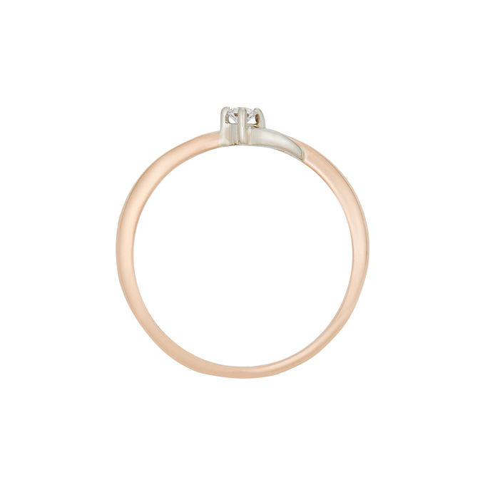 Кольцо из золота 585 пробы c бриллиантом, Л 4107 3948 за 35120