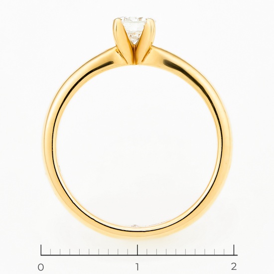 Кольцо из желтого золота 750 пробы c 2 бриллиантами, Л33066354 за 101450