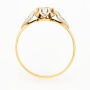 Кольцо из комбинированного золота 750 пробы c 3 бриллиантами Л29105698 фото 3