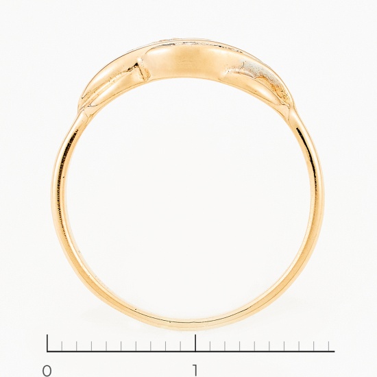 Кольцо из комбинированного золота 585 пробы c 6 бриллиантами, Л30130658 за 9500