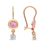 Серьги из золота 585 пробы c фианитами