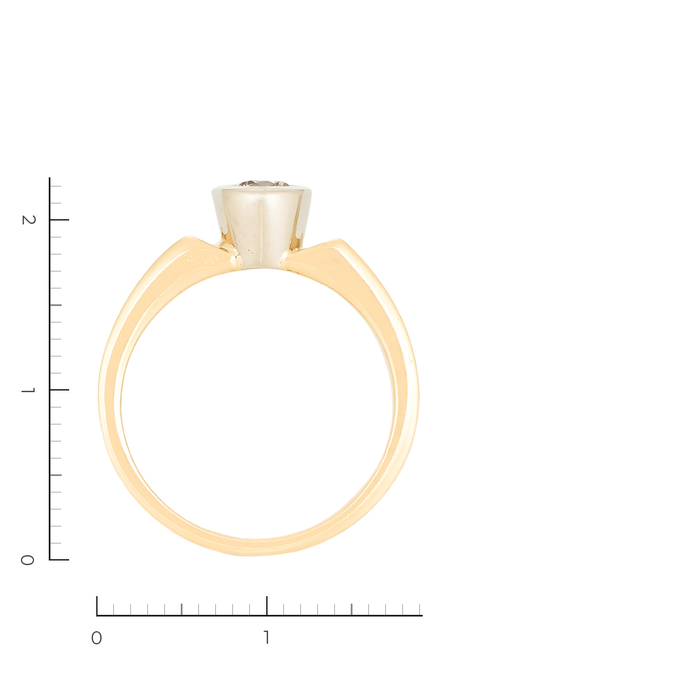 Кольцо из золота 585 пробы c 1 бриллиантом