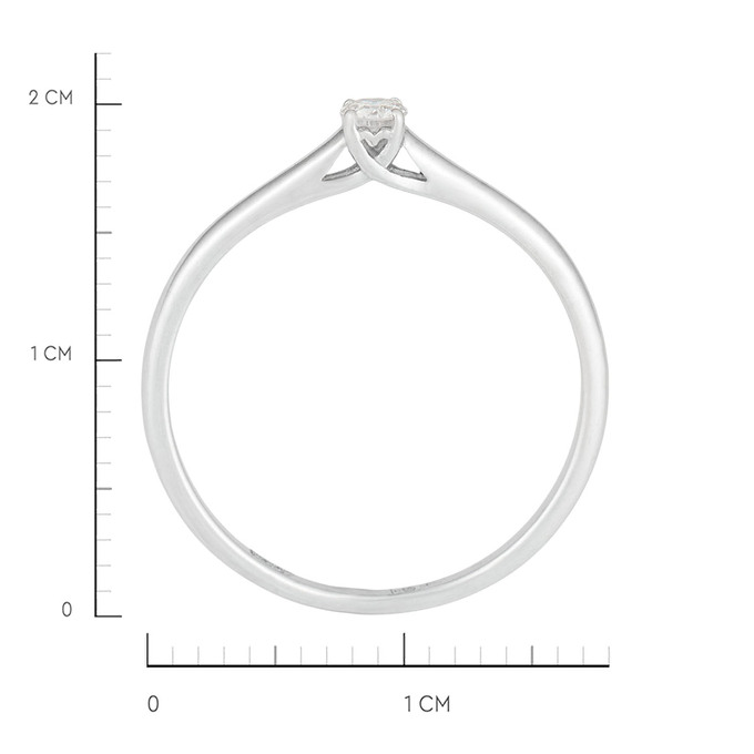 Кольцо из золота 585 пробы c бриллиантом, Л 5208 1921 за 12800