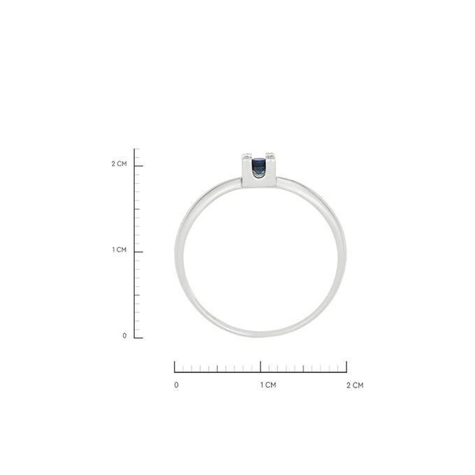 Кольцо из золота 585 пробы c сапфиром и бриллиантами, Л 5104 1442 за 19600
