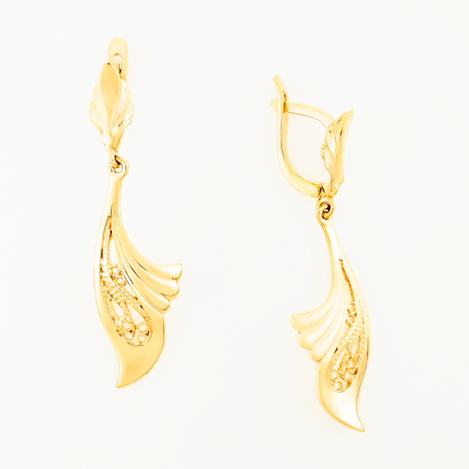Серьги из красного золота 585 пробы