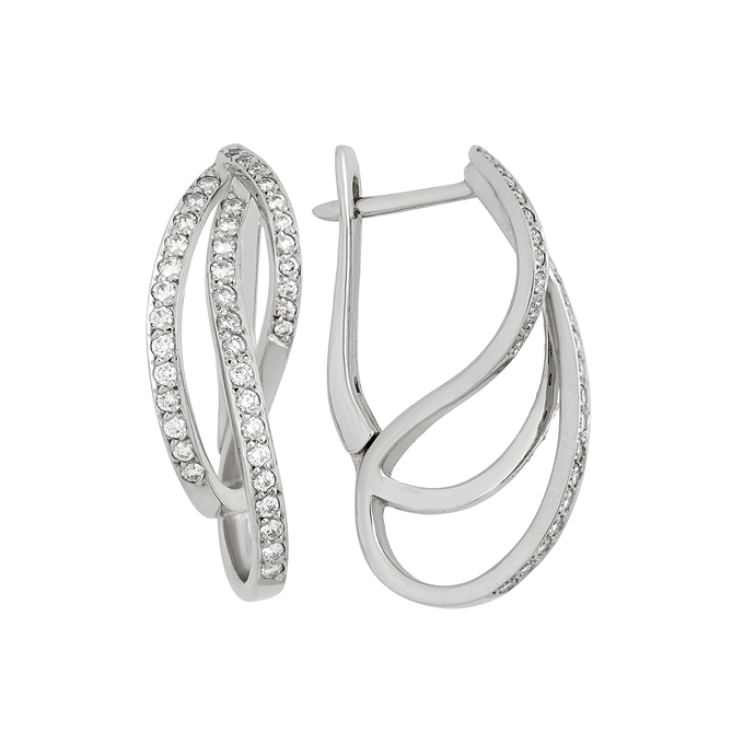 Серьги из золота 585 пробы c Бриллиант