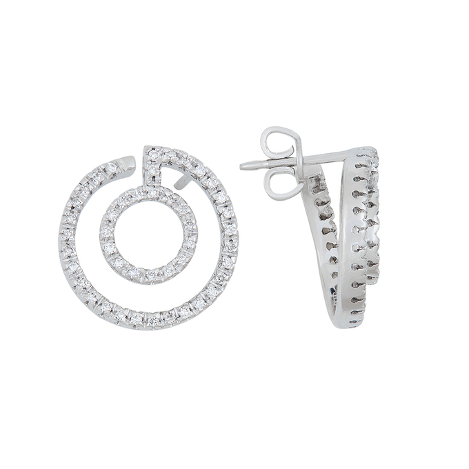 Серьги из золота 750 пробы c бриллиантами, Ц О007 0531 за 86310