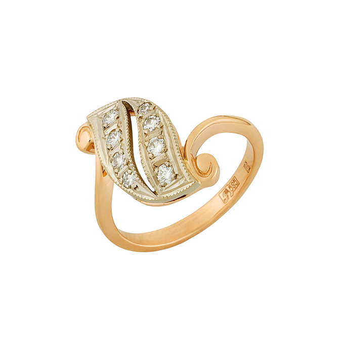 Кольцо из золота 585 пробы c бриллиантами, Л 2811 6431 за 50800