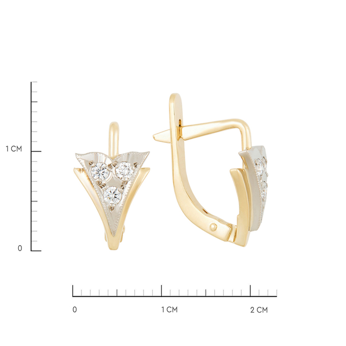 Серьги из золота 750 пробы c бриллиантами, К 0000 3051 за 63800