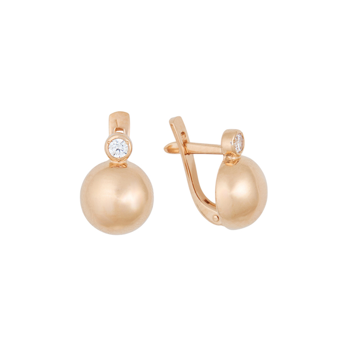 Серьги из золота 585 пробы c фианитами, Л 0616 2683 за 20960