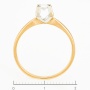 Кольцо из комбинированного золота 585 пробы c 1 бриллиантом Л46078501 фото 4