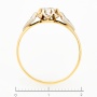 Кольцо из комбинированного золота 750 пробы c 3 бриллиантами Л29105698 фото 4