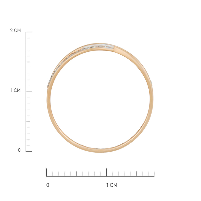 Кольцо из золота 585 пробы c бриллиантами, Л 1911 8639 за 13200