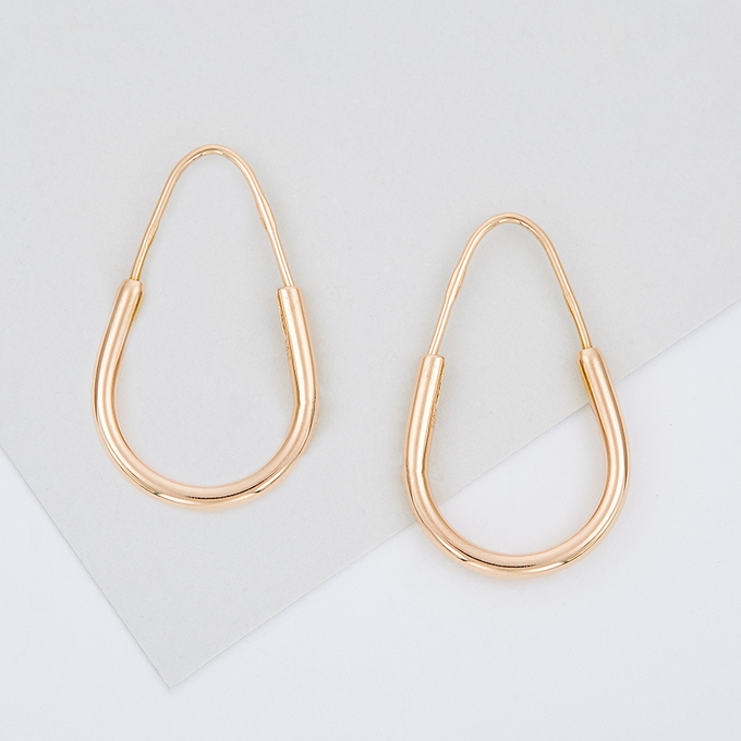 Серьги из красного золота 583 пробы