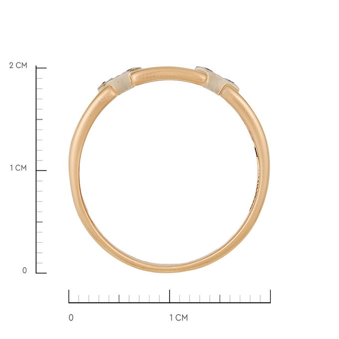 Кольцо из золота 585 пробы c бриллиантами
