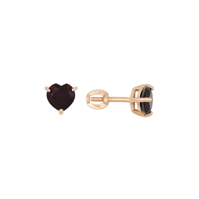 Серьги из золота 585 пробы c гранатами, Л 1614 9600 за 12000