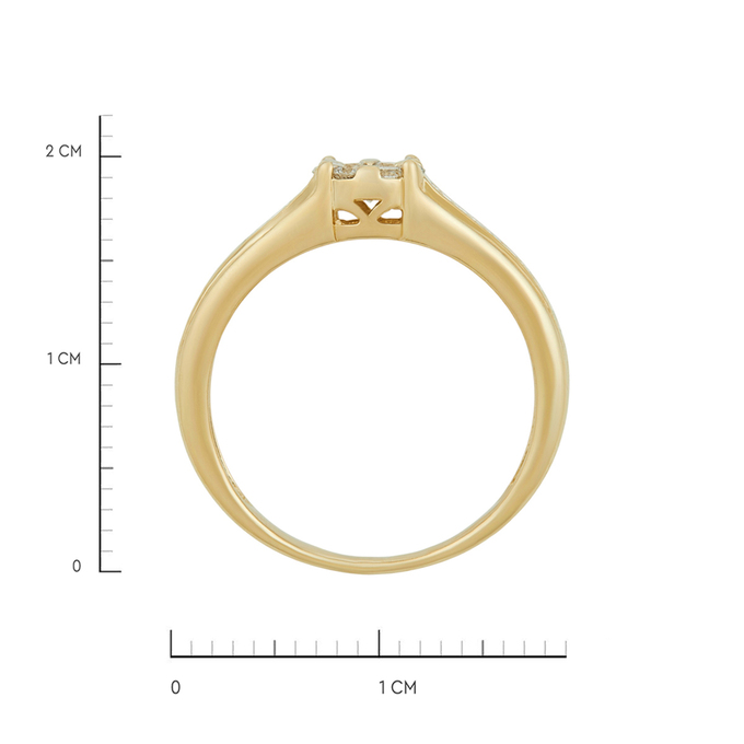 Кольцо из золота 585 пробы c бриллиантами, Л 0514 4554 за 31920