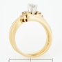 Кольцо из комбинированного золота 585 пробы c 9 бриллиантами Л23150694 фото 4