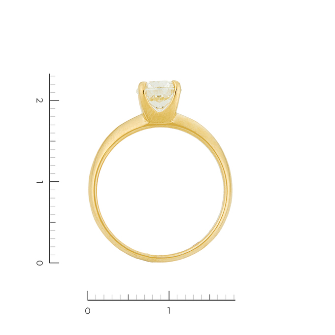 Кольцо из желтого золота 585 пробы c 1 бриллиантом, Л 2809 5917 за 172140