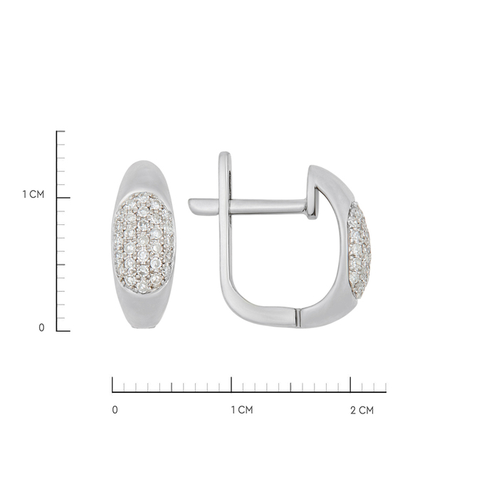 Серьги из золота 585 пробы c бриллиантами, К 0000 5614 за 33400