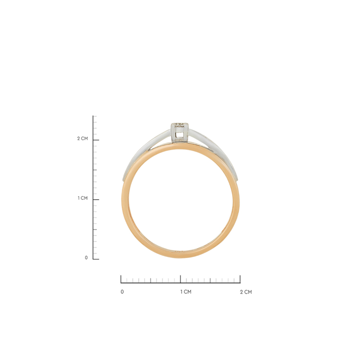 Кольцо из золота 585 пробы c бриллиантами, Л 6103 0555 за 47200