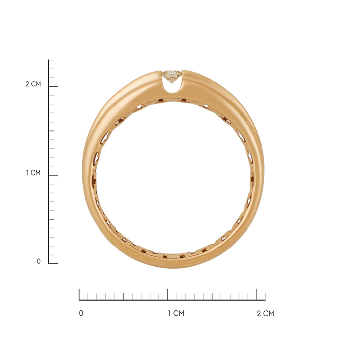 Кольцо из золота 585 пробы c бриллиантом, Л 2812 0559 за 19600