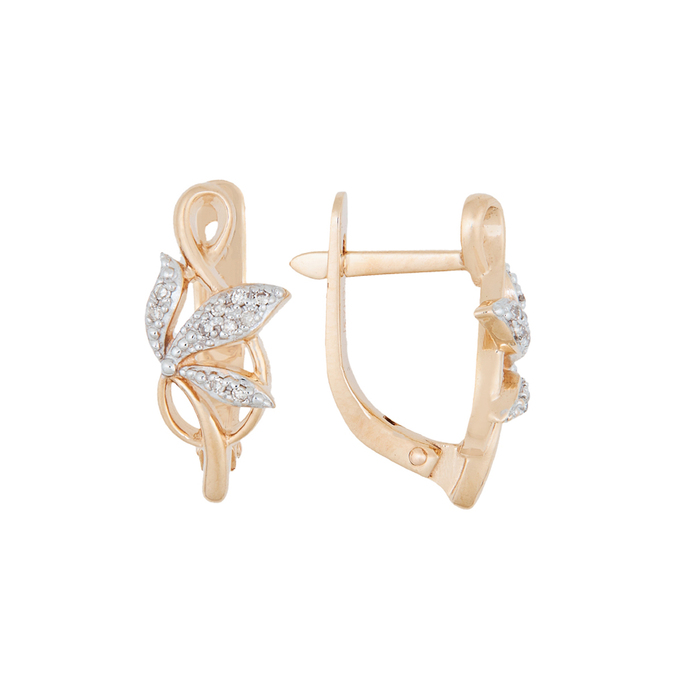Серьги из золота 585 пробы c бриллиантами, Л 0514 6810 за 28720