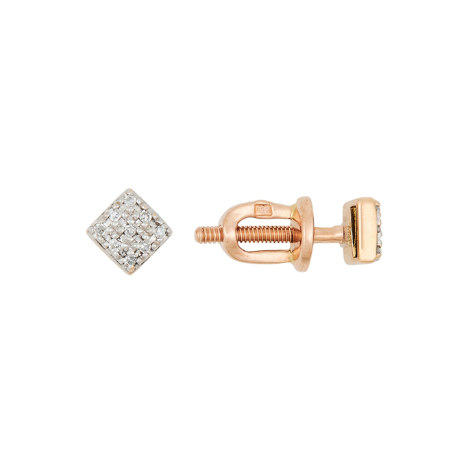 Серьги из золота 585 пробы c бриллиантами, К 0000 3940 за 15400