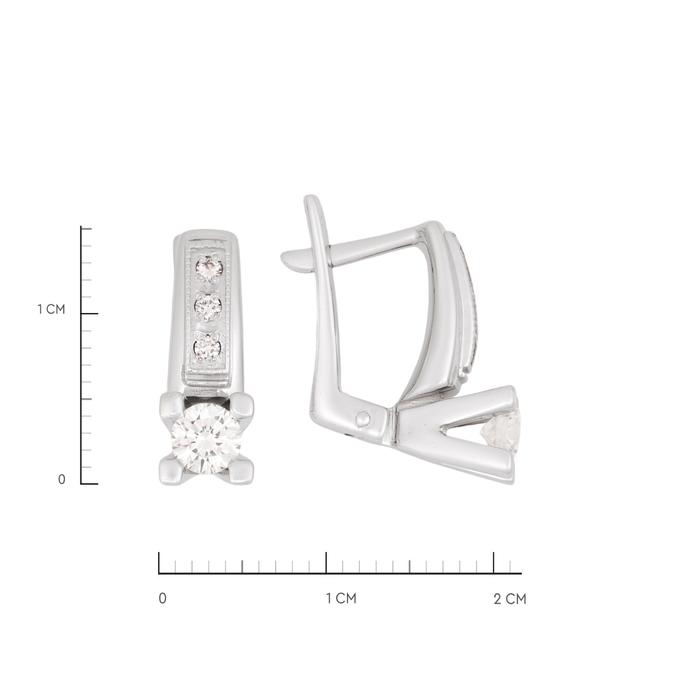 Серьги из золота 585 пробы c бриллиантами, Л 2812 4810 за 169000