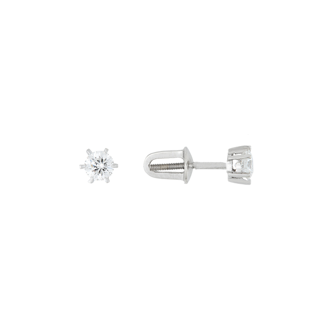 Серьги из золота 585 пробы c бриллиантом, К 0000 2009 за 119000