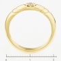 Кольцо из желтого золота 585 пробы c 1 бриллиантом Л28072811 фото 4