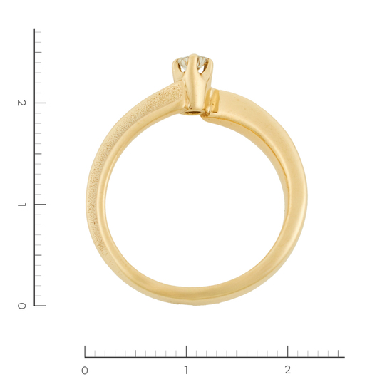 Кольцо из желтого золота 750 пробы c 1 бриллиантом, Л54042344 за 30250