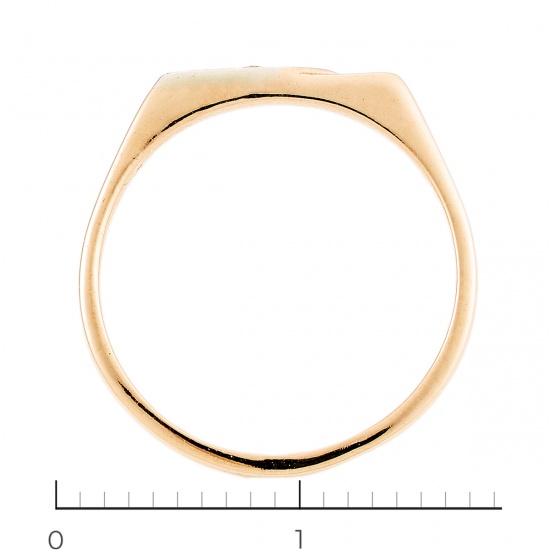 Кольцо из комбинированного золота 585 пробы c 3 бриллиантами, Л43057760 за 6854